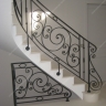 Média réf. 185 (1/9): Rampe d'escalier en fer forgé, style Classique et baroque, modèle Saint Germain et variantes