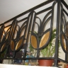 Média réf. 240 (4/5): Rampe d'escalier en fer forgé, style Art décoratif, modèle tulipe
