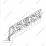 Média réf. 1152 (2/15): Rampe d'escalier en fer forgé, style Classique et baroque, modèle Médaillons Baroque