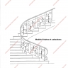 Média réf. 1178 (1/1): Rampe d'escalier en fer forgé, style Classique et baroque, modèle Volutes Cabochon