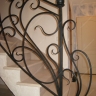 Média réf. 297 (5/5): Rampe d'escalier en fer forgé, style Art nouveau, modèle liane
