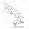 Média réf. 384 (2/8): Rampe d'escalier en fer forgé, style Design fonctionnel, modèle bateau