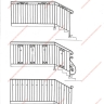 Média réf. 473 (3/4): Balcons en fer forgé, style traditionnel, modèle barreaux