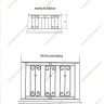 Média réf. 482 (4/10): Balcons en fer forgé, style traditionnel, modèle barreaux médaillon 1