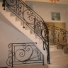 Média réf. 61 (1/4): Rampe d'escalier en fer forgé, style Classique et baroque, modèle Gonzague