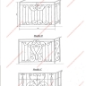 Média réf. 503 (3/10): Balcons en fer forgé, style traditionnel, modèle barreaux volutes