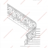Média réf. 90 (5/11): Rampe d'escalier en fer forgé, style Classique et baroque, modèle Louis XVI et variantes