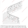 Média réf. 134 (1/4): Rampe d'escalier, style Classique et baroque, modèle ranelagh