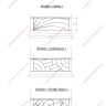 Média réf. 682 (3/6): Appuis de fenêtre en fer forgé, style moderne, modèle motifs variés