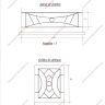 Média réf. 684 (5/6): Appuis de fenêtre en fer forgé, style moderne, modèle motifs variés