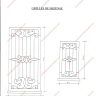 Média réf. 720 (2/4): Grille de défense en fer forgé, style traditionnel, modèle Barreaux médaillon 1