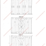 Média réf. 727 (2/9): Grille de défense en fer forgé, style traditionnel, modèle Barreaux volutes 1