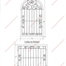 Média réf. 731 (6/9): Grille de défense en fer forgé, style traditionnel, modèle Barreaux volutes 1