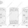 Média réf. 734 (9/9): Grille de défense en fer forgé, style traditionnel, modèle Barreaux volutes 1