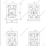 Média réf. 739 (4/12): Grille de défense en fer forgé, style traditionnel, modèle Médaillon 1