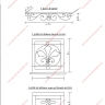 Média réf. 740 (5/12): Grille de défense en fer forgé, style traditionnel, modèle Médaillon 1