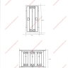 Média réf. 757 (3/3): Grille de défense en fer forgé, style traditionnel, modèle Saint Eloi