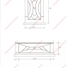 Média réf. 768 (2/3): Grille de défense en fer forgé, style moderne, modèle Médaillon géométrique