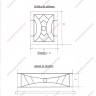 Média réf. 769 (3/3): Grille de défense en fer forgé, style moderne, modèle Médaillon géométrique