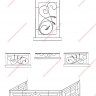 Média réf. 772 (3/3): Grille de défense en fer forgé, style moderne, modèle Nouille 1