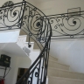 Média réf. 175 (5/12): Rampe d'escalier en fer forgé, style Classique et baroque, modèle Saint Eloi IV