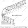 Média réf. 1213 (2/2): Rampe d'escalier en fer forgé, style Classique et baroque, modèle Saint Eloi IV