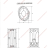 Média réf. 776 (2/2): Grille de défense en fer forgé, style moderne, modèle Oeil