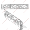 Média réf. 196 (3/15): Rampe d'escalier en fer forgé, style Classique et baroque, modèle Saint Germain et variantes