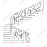 Média réf. 200 (7/15): Rampe d'escalier en fer forgé, style Classique et baroque, modèle Saint Germain et variantes