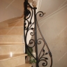 Média réf. 212 (4/6): Rampe d'escalier en fer forgé, style Classique et baroque, modèle Saint Germain feuillage