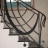 Média réf. 221 (3/12): Rampe d'escalier en fer forgé, style Art décoratif, modèle treillis