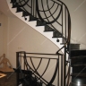 Média réf. 224 (6/12): Rampe d'escalier en fer forgé, style Art décoratif, modèle treillis