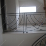 Média réf. 226 (8/12): Rampe d'escalier en fer forgé, style Art décoratif, modèle treillis
