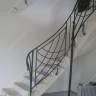 Média réf. 227 (9/12): Rampe d'escalier en fer forgé, style Art décoratif, modèle treillis