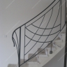 Média réf. 228 (10/12): Rampe d'escalier en fer forgé, style Art décoratif, modèle treillis