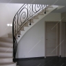 Média réf. 247 (5/5): Rampe d'escalier en fer forgé, style Art décoratif, modèle coquille