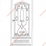 Média réf. 945 (1/1): Porte simple en fer forgé, modèle Cintrée classique