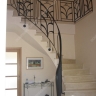 Média réf. 250 (3/5): Rampe d'escalier en fer forgé, style Art décoratif, modèle lys