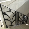 Média réf. 252 (5/5): Rampe d'escalier en fer forgé, style Art décoratif, modèle lys