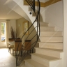 Média réf. 255 (2/5): Rampe d'escalier en fer forgé, style Art décoratif, modèle soleil