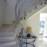 Média réf. 256 (3/5): Rampe d'escalier en fer forgé, style Art décoratif, modèle soleil