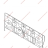 Média réf. 1150 (2/2): Rampe d'escalier en fer forgé, style Classique et baroque, modèle Quadrillage Médaillon