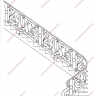 Média réf. 1156 (6/15): Rampe d'escalier en fer forgé, style Classique et baroque, modèle Médaillons Baroque