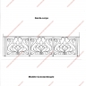 Média réf. 1165 (15/15): Rampe d'escalier en fer forgé, style Classique et baroque, modèle Médaillons Baroque