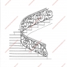 Média réf. 1167 (2/5): Rampe d'escalier en fer forgé, style Classique et baroque, modèle Volutes Baroque