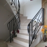 Média réf. 271 (1/8): Rampe d'escalier en fer forgé, style Art décoratif, modèle soleil croisé