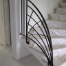 Média réf. 278 (8/8): Rampe d'escalier en fer forgé, style Art décoratif, modèle soleil croisé
