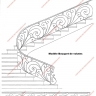 Média réf. 1177 (1/1): Rampe d'escalier en fer forgé, style Classique et baroque, modèle Bouquets de Volutes