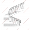 Média réf. 1181 (1/1): Rampe d'escalier en fer forgé, style Art décoratif, modèle Chatillon