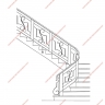 Média réf. 1184 (1/2): Rampe d'escalier en fer forgé, style Art décoratif, modèle Ibis